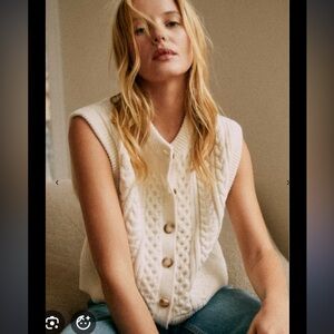 Sezane Roxane Cardigan in Ecru